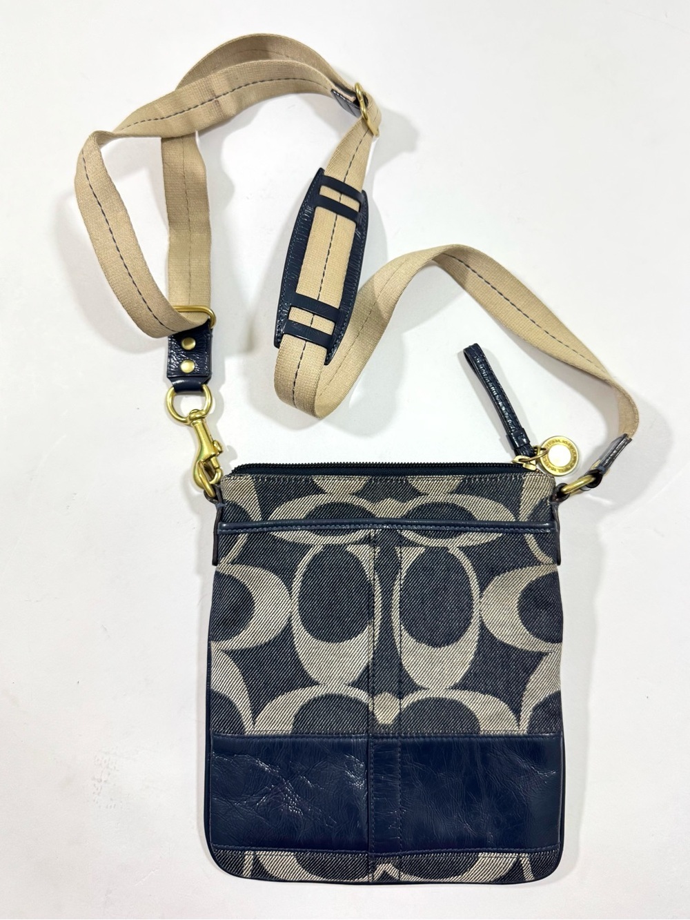 Coach Signature Denim File Crossbody Purse